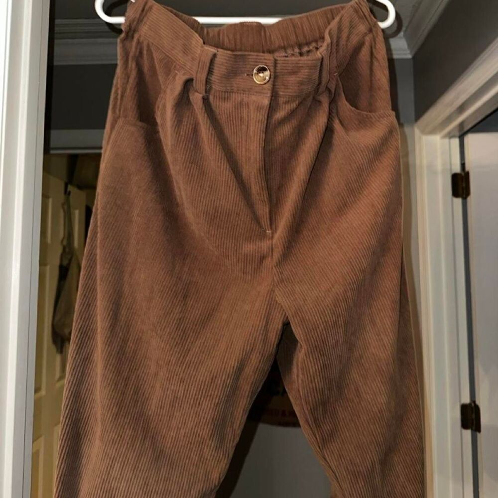 Halara Women's Brown and Tan Trousers